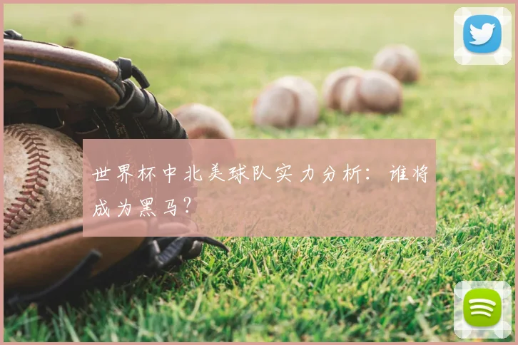 世界杯中北美球队实力分析：谁将成为黑马？